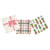 Scalloped Cocktail Napkins -  Ivory Plaid
