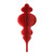 Luxe Finial Paper Ornaments - Red 24"