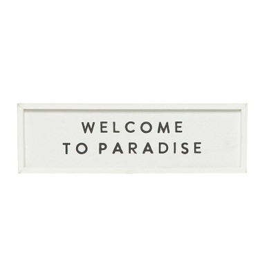 Wood Sign - Welcome To Paradise - [Wholesale]Santa Barbara Design Studio