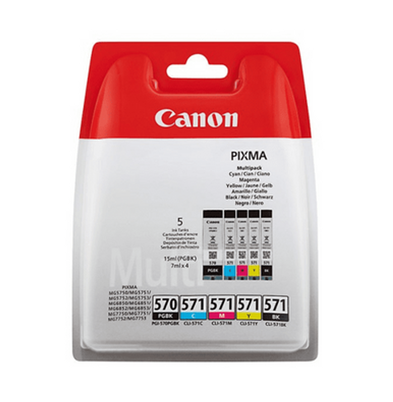 Canon PGI-570XL / CLI-571XL High Capacity 2 x Black & 3 x Colour Ink  Cartridge