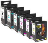 Recycled Epson T24XL High Capacity Ink Cartridge Multipack Black, Cyan, Magenta, Yellow, Light Cyan, Light Magenta - Elephant