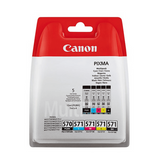 Canon High Capacity Multipack Black, Cyan, Magenta, Yellow, Pigment Black Ink Cartridges PGI-570XL CLI-571XL