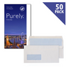 Purely Everyday Envelope White Wallet Self Seal Window DL 90gsm Pk 25