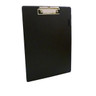 PVC A4 Clipboard with Clip and Pen Holder Black Pk 1