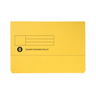 Banner Document Wallet Half Flap Foolscap 220gsm Yellow Pk 50