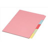 ValueX 5-Part A5 Subject Dividers Assorted Colours Pk 1