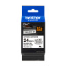 Brother TZE-S251 Black on White Lamination Tape