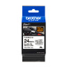 Brother TZE-FX251 Black on White Lamination Tape