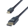 ComputerGear 2m Mini DisplayPort to DisplayPort Connector Cable - Male to Male Gold Connectors