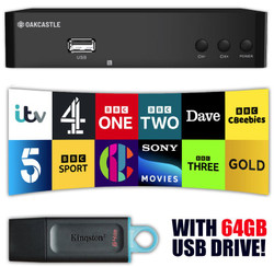 Majority Oakcastle SB200 HD Satellite Box TV Recorder + 64GB USB Pen Drive