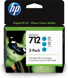 HP 712 3ED77A Multipack Cyan Original Ink Cartridge