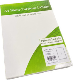 A4 Multipurpose Labels 1 Per Sheet