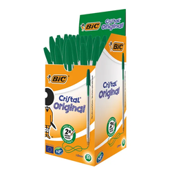 Bic Cristal Medium Ballpoint Pen Green Pk 50