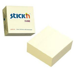 Stick'N Sticky Note Cube 76 x 76mm Pastel Yellow