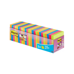 Post-it Super Sticky Notes 76 x 76mm Pk 24 Assorted