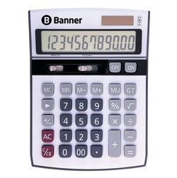 Banner 12 Digit Desktop Calculator Dual Power