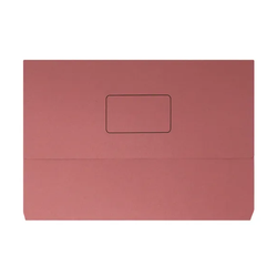 Document Wallet Half Flap Foolscap 250gsm Red Pk 50