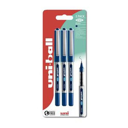 Uni-Ball Eye Micro UB-150 Rollerball Pens Blue Pk 3