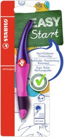 STABILO EASYoriginal Holograph Right Handed Handwriting Rollerball Magenta Barrel and Blue Ink