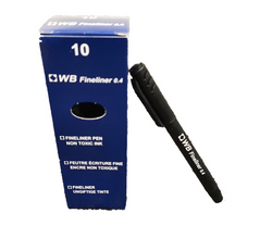 Fineliner Pen 0.4mm Black Pk 10