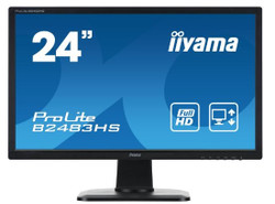 Iiyama ProLite B2483HS 24 Inch LED Backlit SD 5:4 Monitor with VGA,  HDMI + Display Port