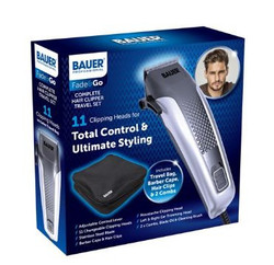 Bauer Hair Clipper Set with Accessories and Travel Bag