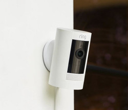 Ring Outdoor Full HD Security Camera - Plug-In Stick Up Cam - White