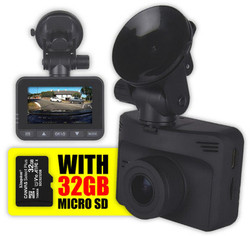 RING RDCGPS Full HD In Car Dash Cam CCTV Camera DVR Recorder + 32GB MicroSD Card