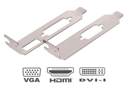 OTHER Low Profile Graphics Card Brackets, (x2), 1 for VGA, 1 for HDMI & DVI