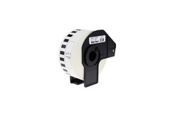 Recycled Brother DK-22210 Black on White Continuous Tape