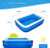 Benross 2m Family Size Inflatable Rectangular Swimming Paddling Pool