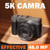 5K Digital Camera 16 X Zoom 3.6" IPS Touch Screen
