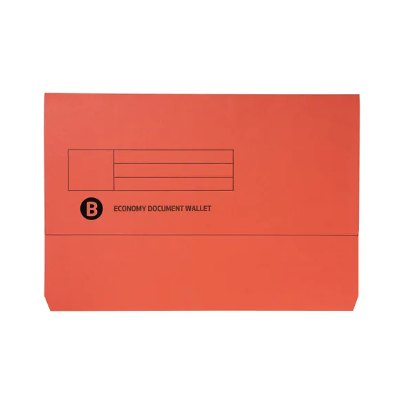 Banner Document Wallet Half Flap Foolscap 220gsm Red Pk 50 - Making IT ...