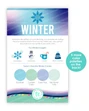 Graphic of Palette Playbook - Winter which is used for color palettes for papercrafting.