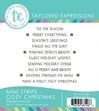 Graphic of Mini Strips Stamp - Cozy Christmas which is used for papercrafting.