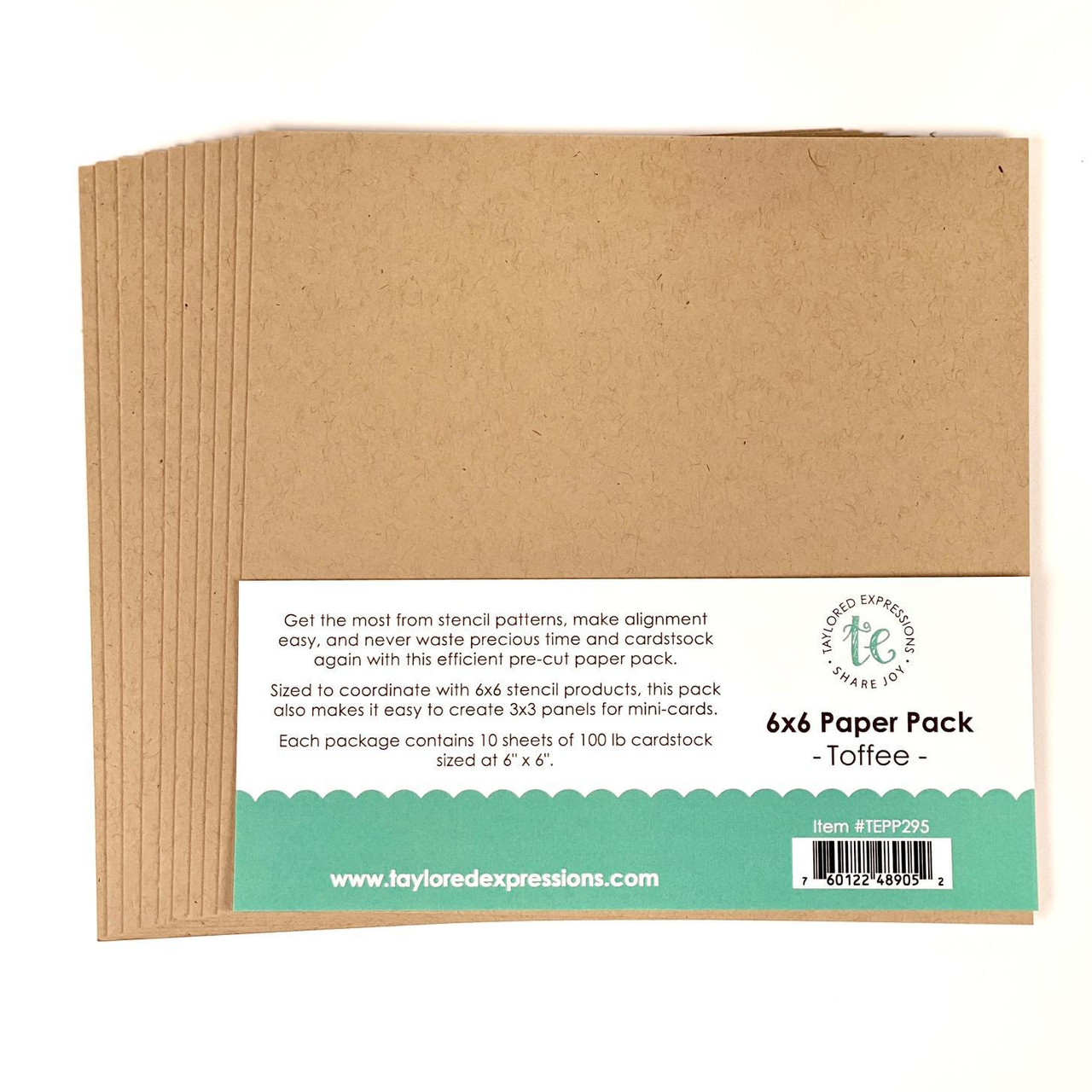 6 x 6 Paper Pack Toffee