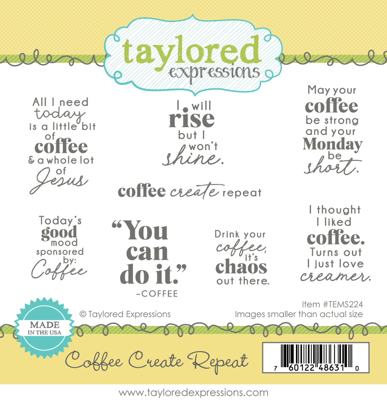 Coffee Create Repeat for C Is For Caffeine Free Printable