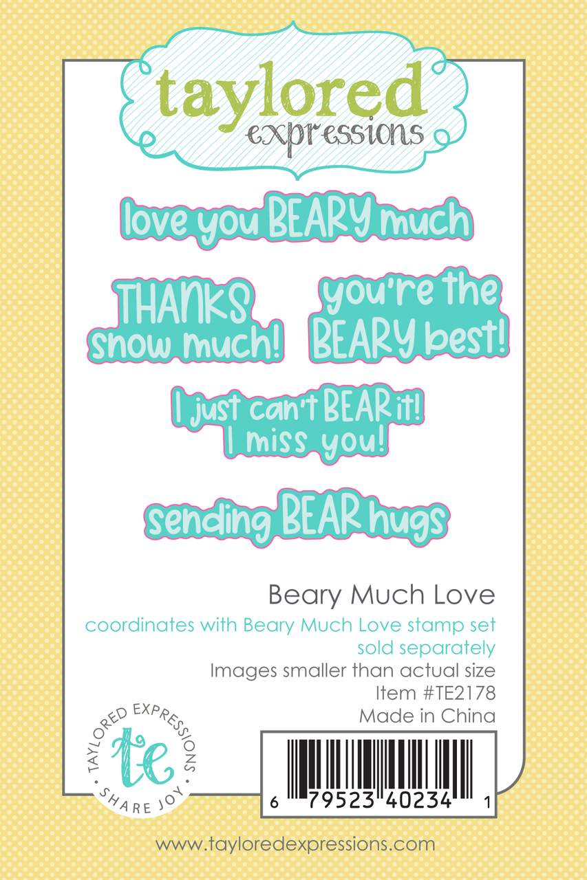 Beary Much Love Dies for I Love You Beary Much Printable Free
