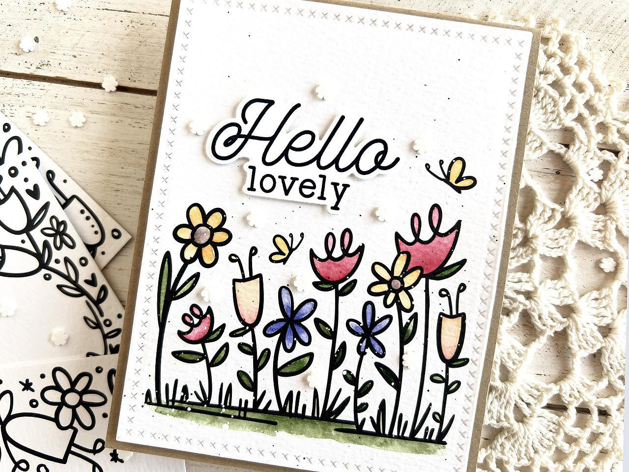 Watercolor Panels - Playful Garden