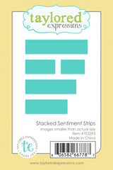 Graphic of Stacked Sentiment Strips Die Set which is used for papercrafting.