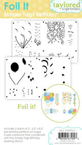 Graphic of Foil It - Simple Tags Birthday which is used for papercrafting.