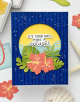 Handmade greeting card with florals on it and it's your day... Make a splash sentiment on it.