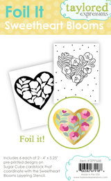 Graphic of Foil It Sweetheart Blooms which includes floral hearts for papercrafting.