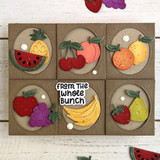 Handmade greeting card with fruit on it and form the whole bunch sentiment on it.