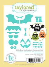 Graphic of Bitty Box Halloween Accessories Die Set which includes dies for papercrafting.