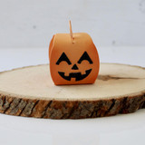 Handmade gift box that looks like a pumpkin.