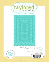 Graphic of A7 Postage Stamp Stacklets Die which is used for papercrafting.