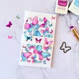 Handmade greeting card with butterflies on it.