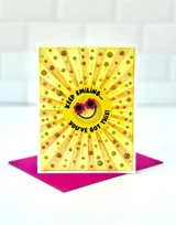 Handmade greeting card with smiley face on it and keep smiling... you've got this sentiment on it.