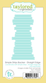 Graphic of Simple Strips Backer Die - Straight Edge which includes a die for papercrafting.